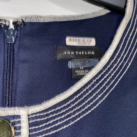 Ann Taylor navy blue dress size 0 - Picture 6 of 10